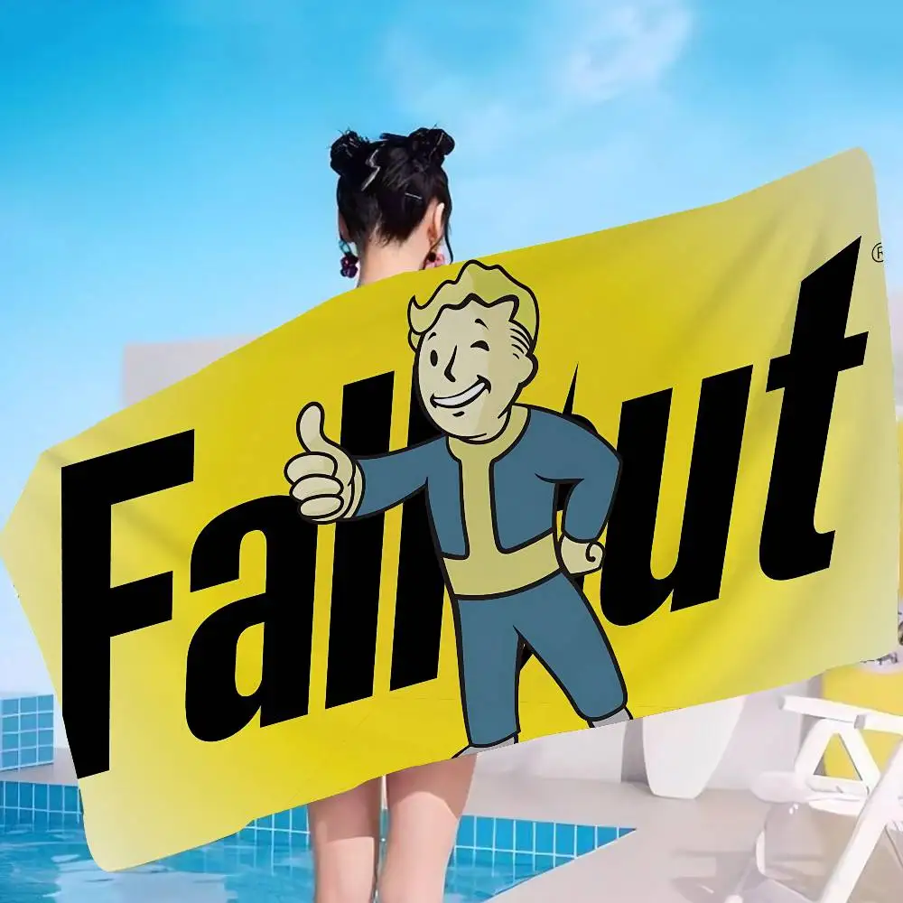 Game Vault Tec F-Fallout Microfiber Beach Towel Absorbent Quick dry Soft Yoga Swimming Resort Mountain Climbing Towel