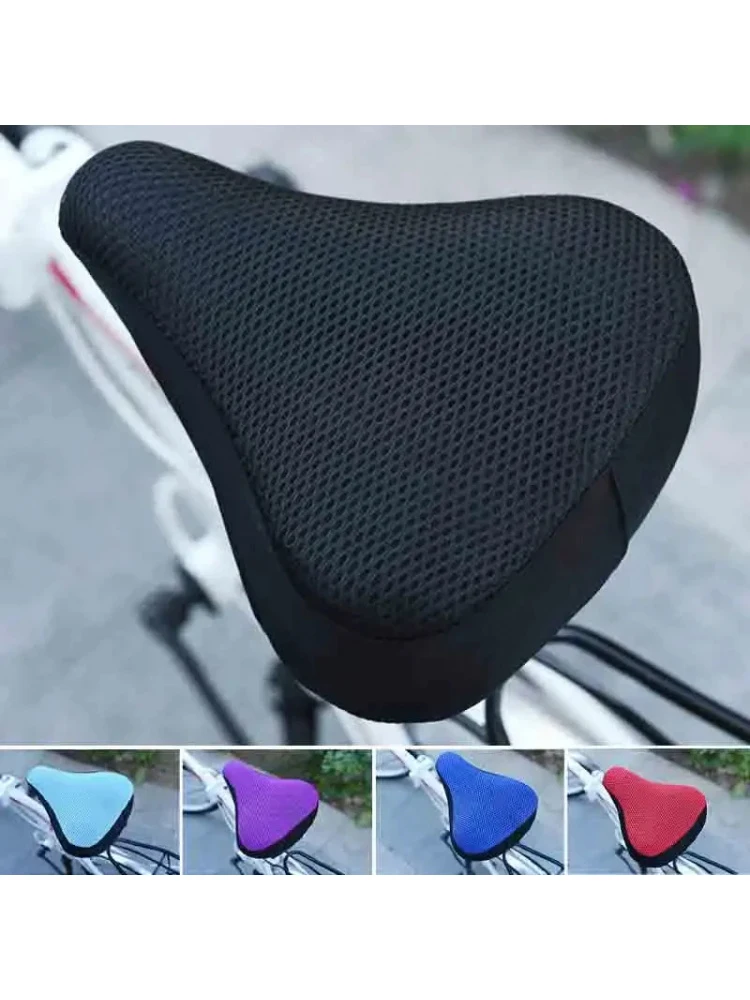 AliExpress NONE 1/3pcs Bicycle Mesh Seat Cover Mountain Bike Cotton Cushion Cover Bicycle Saddle Heat Insulation Breathable Riding Equipment