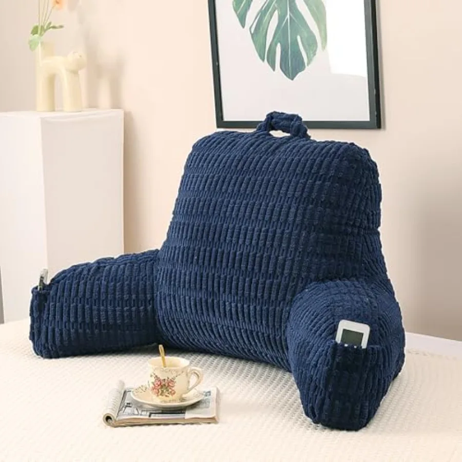 

Подушка для чтения в постели с большой спинкой и подлокотниками, поддерживающая подушка для сидения на диване или кушете.