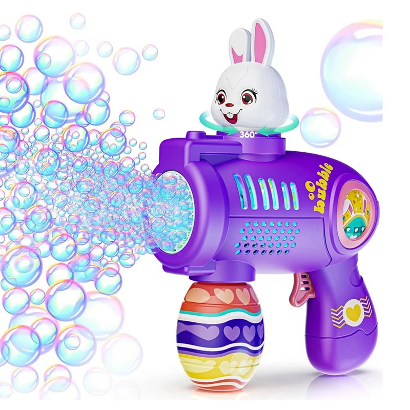 Bunny Bubble Machine สําหรับเด็ก, เครื่องทําฟองอัตโนมัติ, ของขวัญวันเกิด, ของชําร่วยงานปาร์ตี้สําหรับเด็กหญิงตัวเล็ก ๆ ทนทาน ใช้งานง่าย