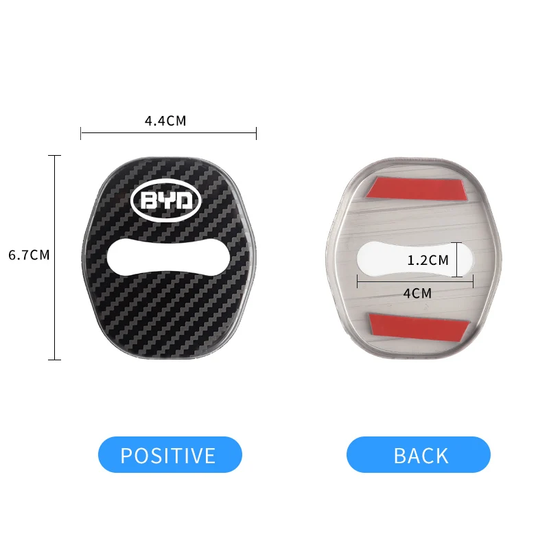 4pcs Car Styling serratura della porta copertura protettiva custodia della serratura della porta per BYD Atto 3 Act Tang F3 E6 Yuan Song Plus EV F0