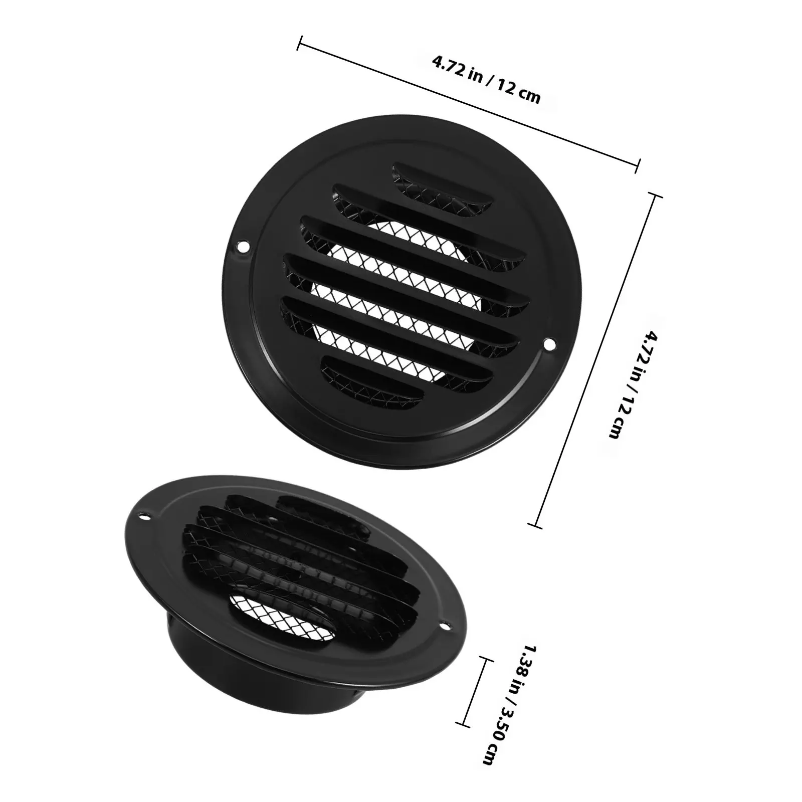 Round Stainless Steel Air Vent Cover Long-Lasting Soffit Exhaust Vent Cover for Air Conditioner Soffit Vents Round