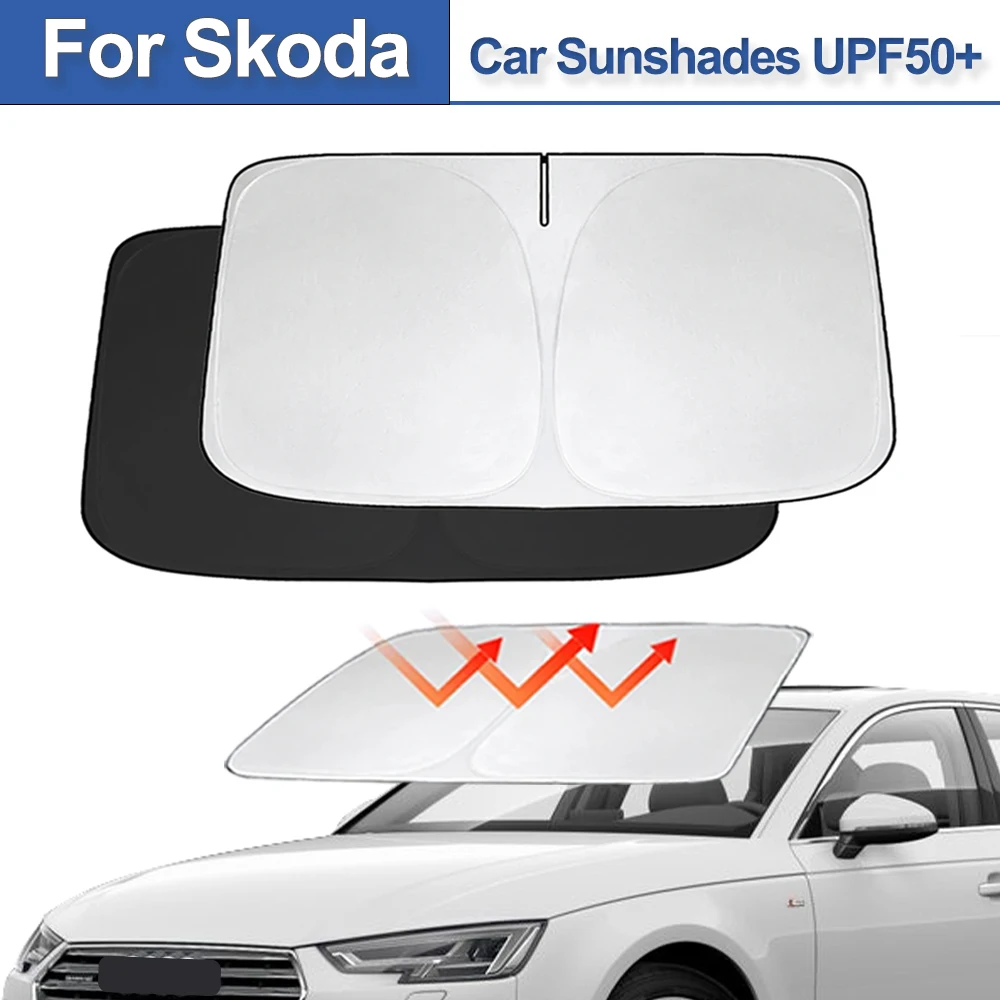For Skoda Octavia Kodiaq Karoq Front Windshield Sunshade Anti-UV Heat Insulation Foldable Car Interior Accessories view 2