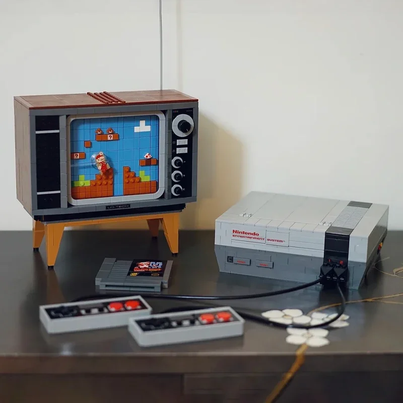 71374 أفكار سوبر NES تلفزيون لعبة وحدة التحكم نموذج Moc وحدات اللبنات الطوب عمل أرقام ألعاب أطفال تعليمية 2651 قطعة #3