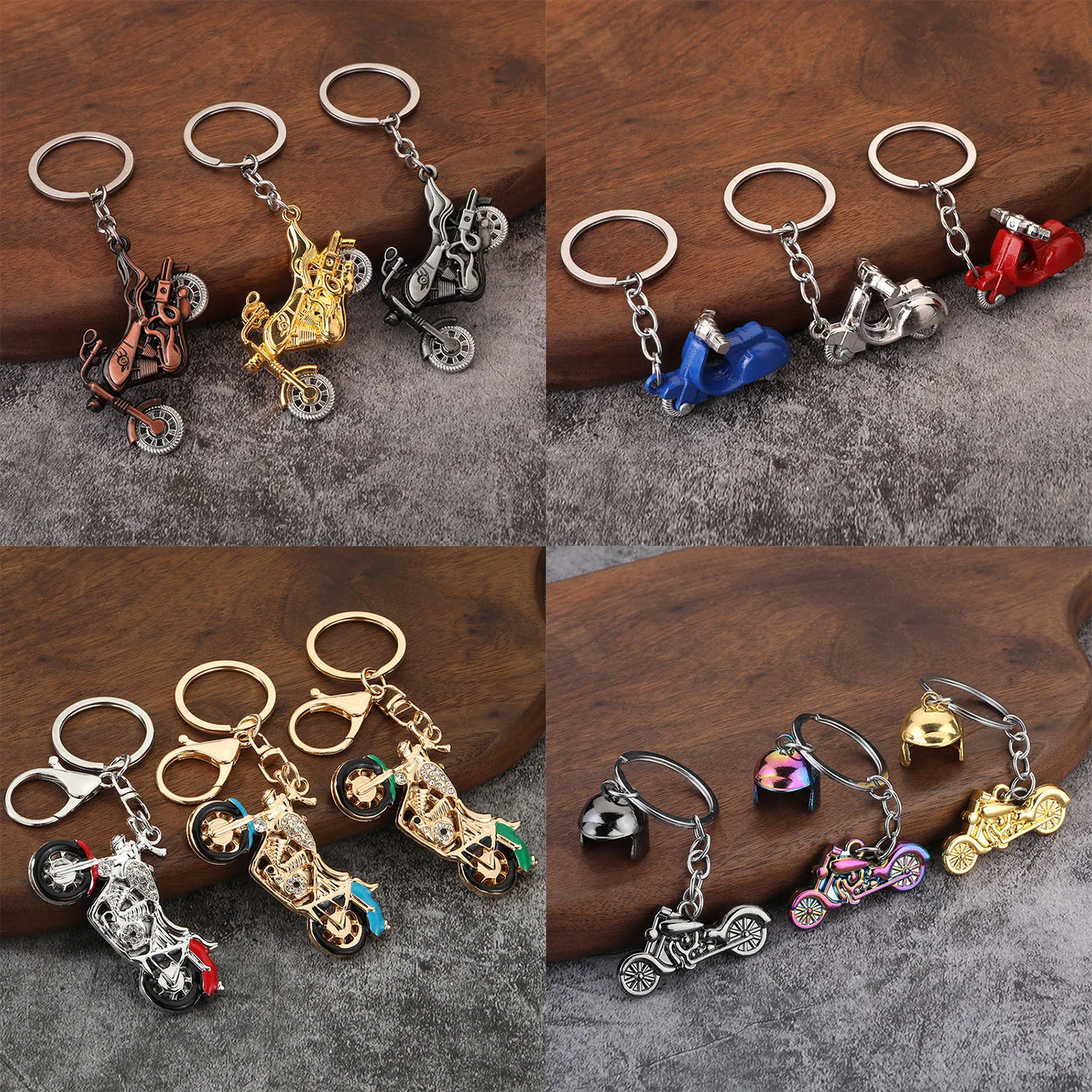 Porte-clés de moto, pendentif en métal, accessoires pour hommes, petit cadeau