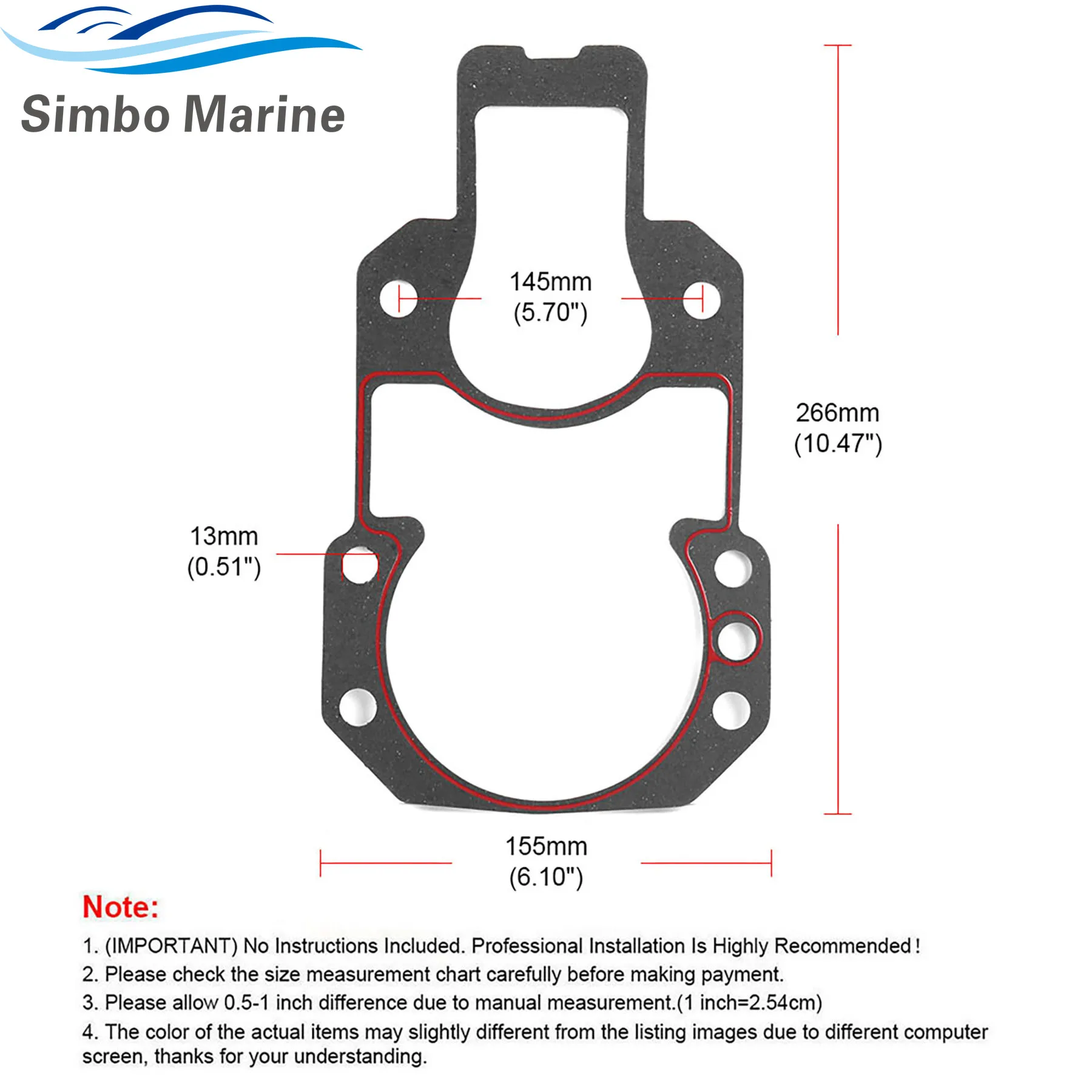 Bell Mount Gasket Set 27-94996Q2 Compatible with Mercruiser Alpha One Gen 2 R MR Outdrive Engines 27-94996A1 27-64818A3 18-2619 image 5