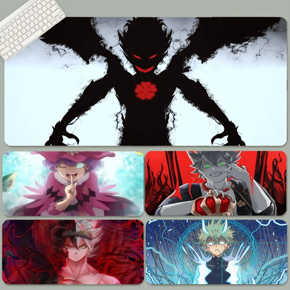 Black Clover Non-slip Lockedge PC Gaming Mouse Pad Gamer Desk Mats Keyboard Pad Mause Pad Muismat For PC Mouse Carpet