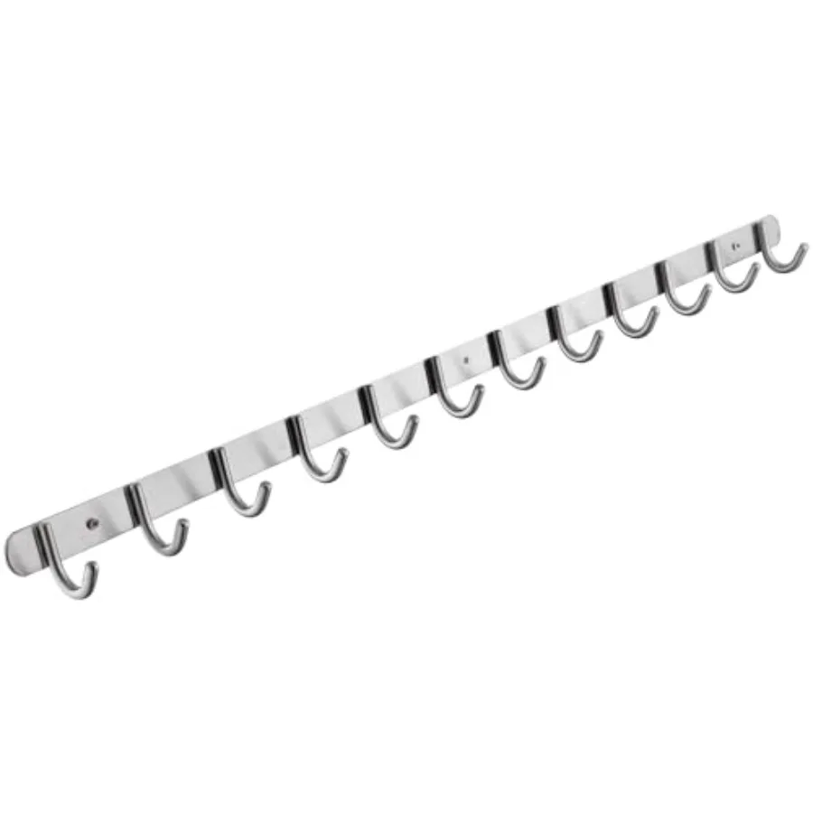 

Hook/Coat Rack with -Modern Wall Mounted - Ultra Durable with Solid Steel Construction, Brushed Stainless Steel Finish, Super E