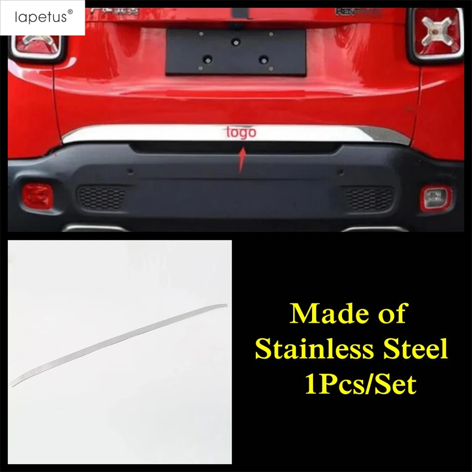 Rear Trunk Tailgate Door Molding Strip Decoration Cover Trim For Jeep Renegade 2015 - 2023 Stainless Steel Accessories Exterior