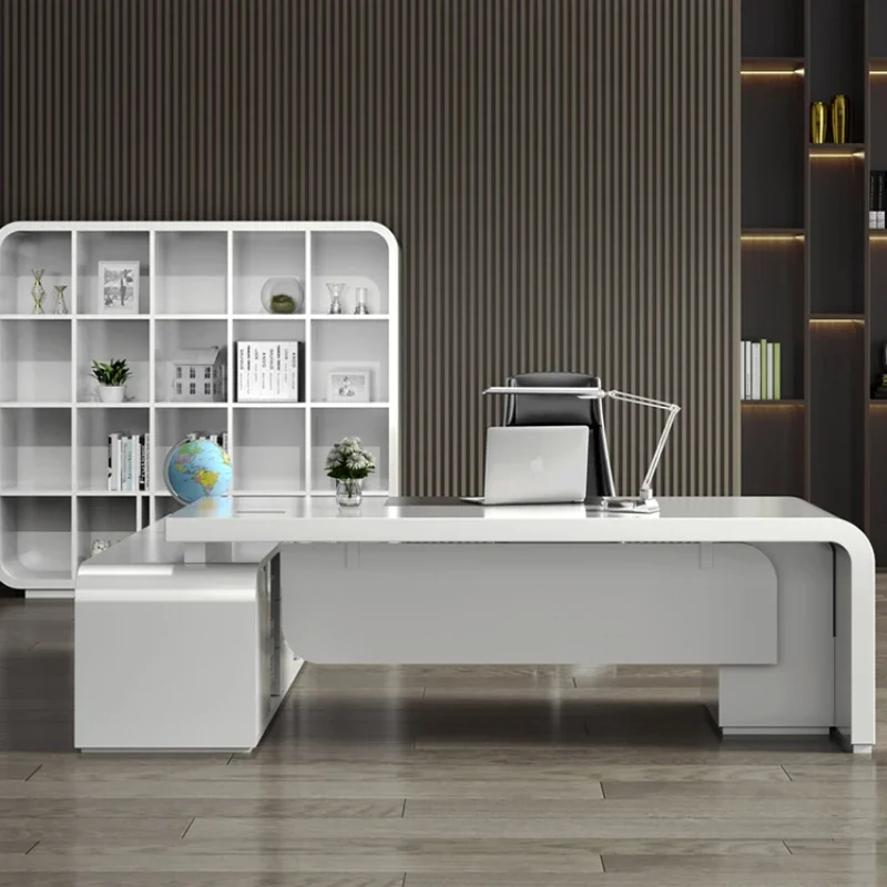 

European Luxury Designer's Office Desk Simple Modern White Fashionable European Japanese Executive Ufficio Trendy Furniture
