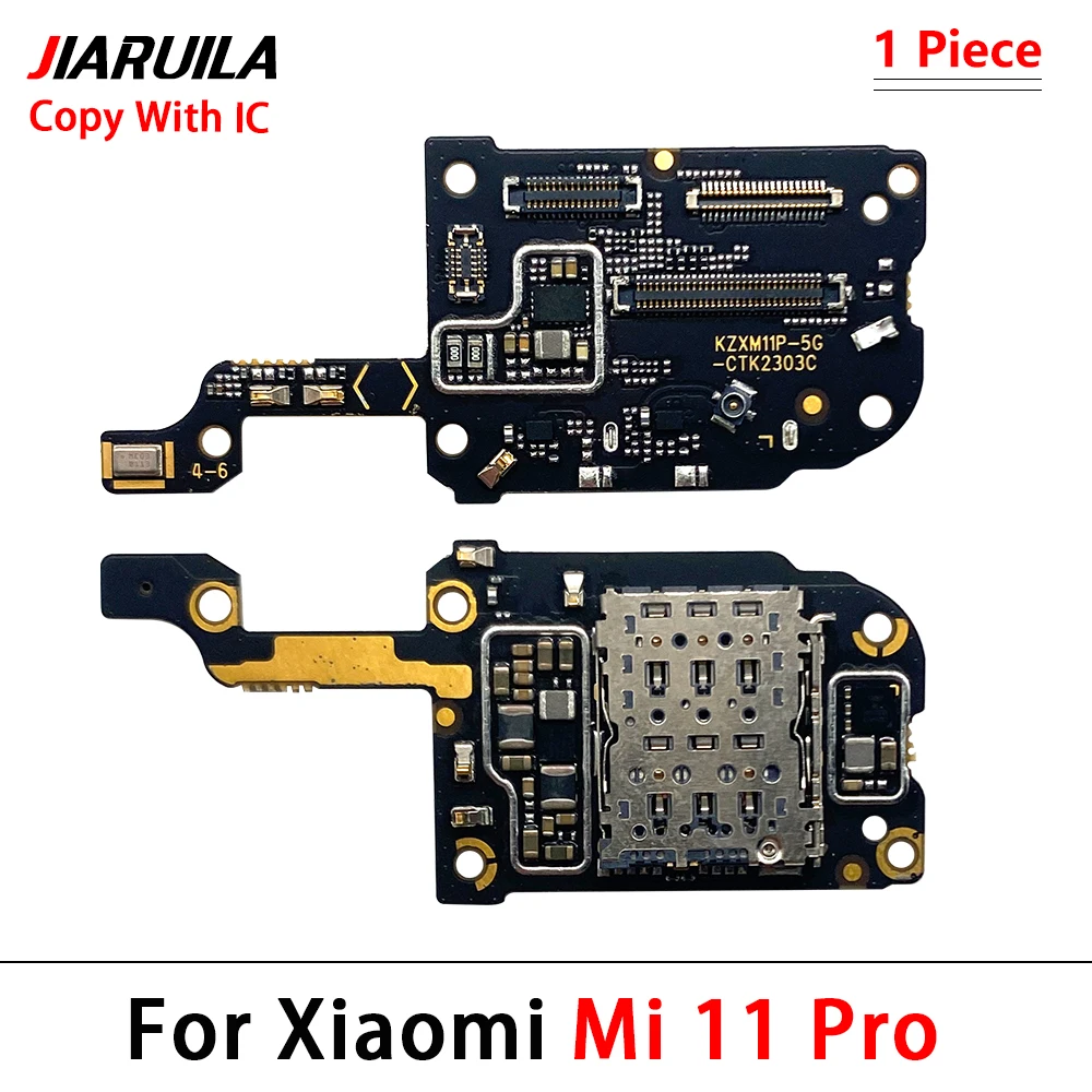 New For Xiaomi Mi 11 12 Lite Pro Poco F3 F4 5G SIM Card Holder Tray Slot Reader Socket Flex Cable
