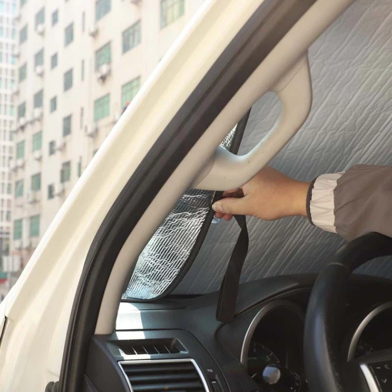 

Aluminum Foil Silver Car Front Glass Anti-UV Sunshade Interior Car Accessories For Toyota Land Cruiser Prado 150 LC150 2003-2023