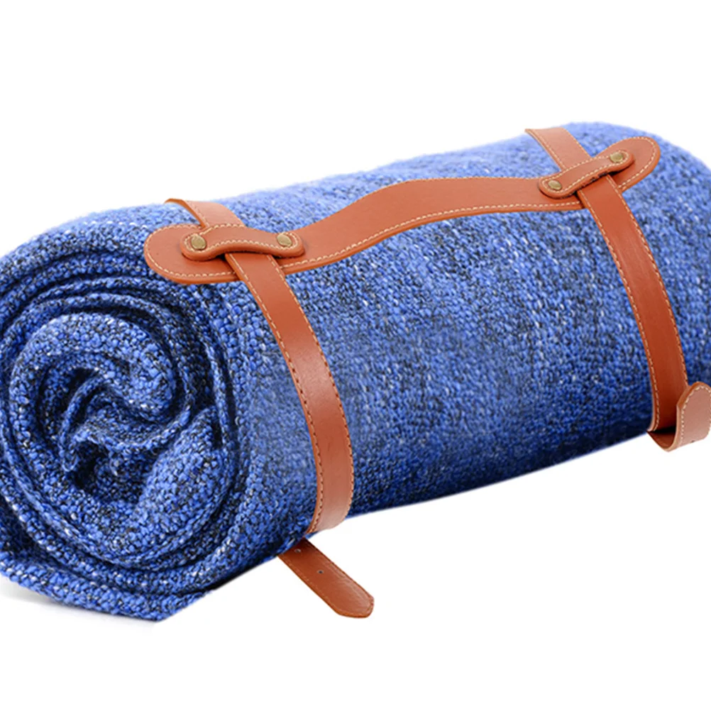 

Adjustable PU Aluminum Alloy Binding Strap for Beach Mat Camping Picnic Blanket Carry Coffee Compact Design Equidistant