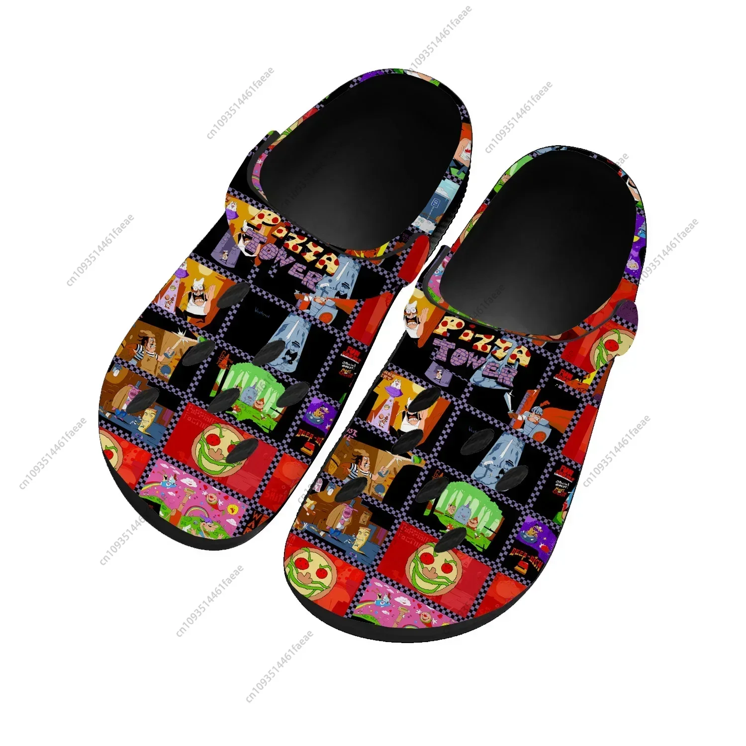 Pizza Tower Home Clogs Cartoon Game Mens Womens Youth Boys Girls Sandals Shoes Garden Bespoke Custom Shoes Beach Hole Slippers