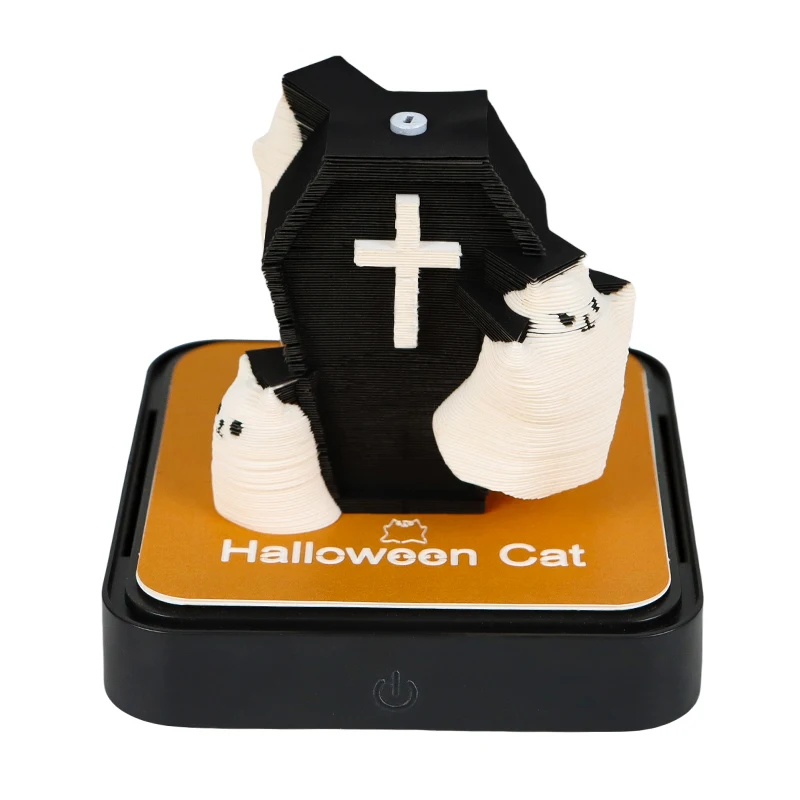 Memo Pads Mini Notes 3D Halloween Cat Mini Paper Notes Desk Calendar Custom Notepads Wholesale Office Accessories Christmas Gift