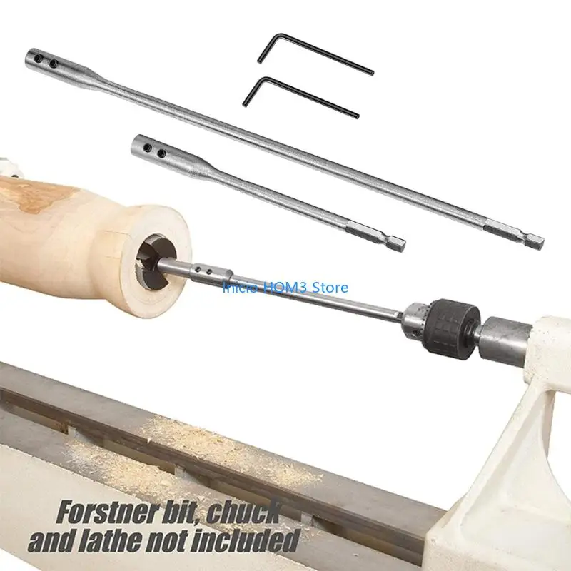 A5YD 6'' & 12'' Drill Bit Extenders 6Inch & 12Inch Hexagonal Shank Rod Improved Torque Transfer for Woodworking