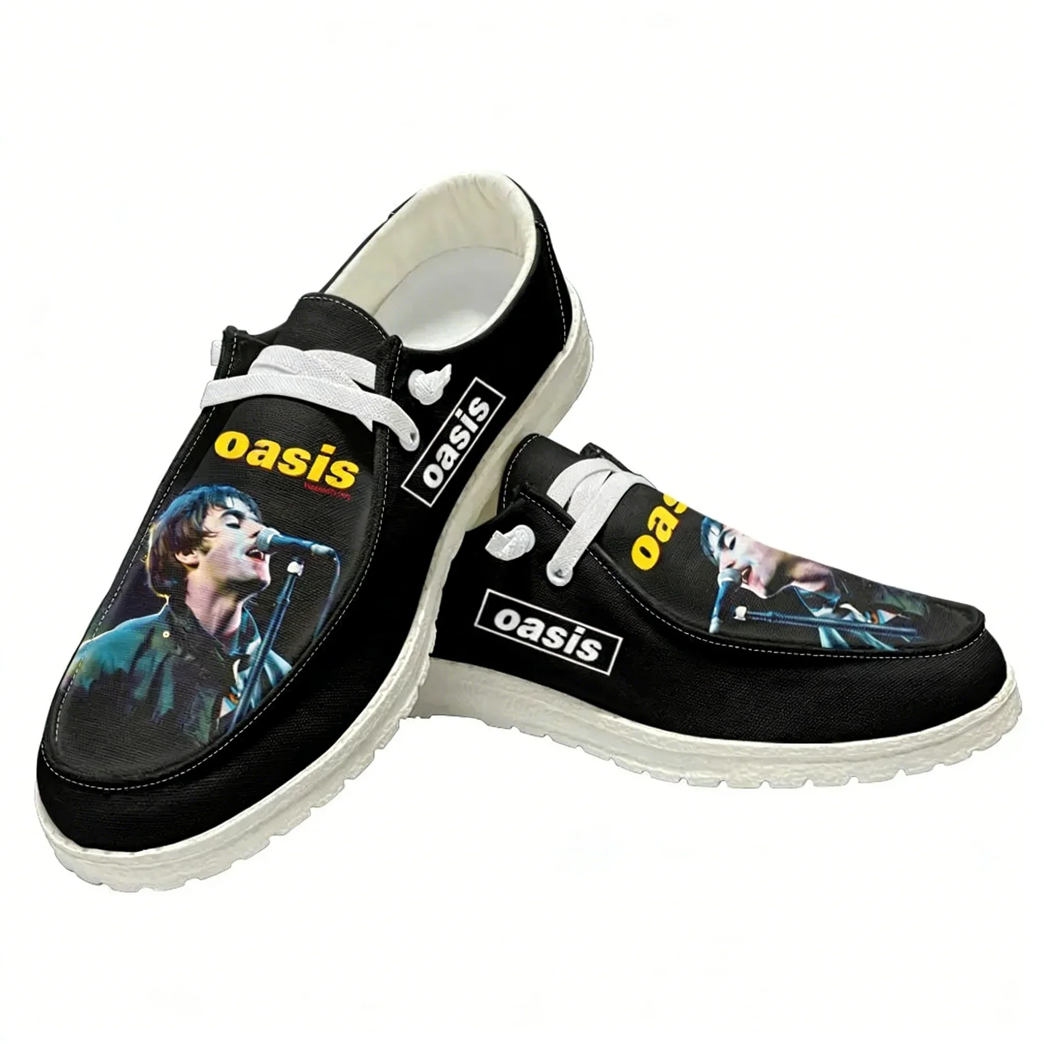 

Oasis Rock Band Casual Shoes Mens Womans Flat Shoe Breathable Outdoor Lightweight High quality Flat Casual Shoes