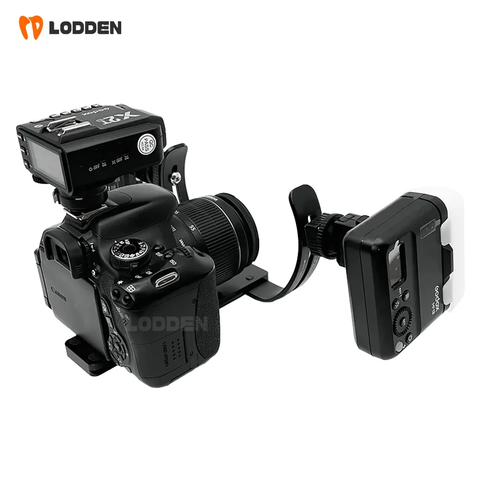 LODDEN Dental Twin Flash Bracket for SLR Camera Flash Photography LED Lamp Lens Dentistry Equipment Dentist Oral Filling Light