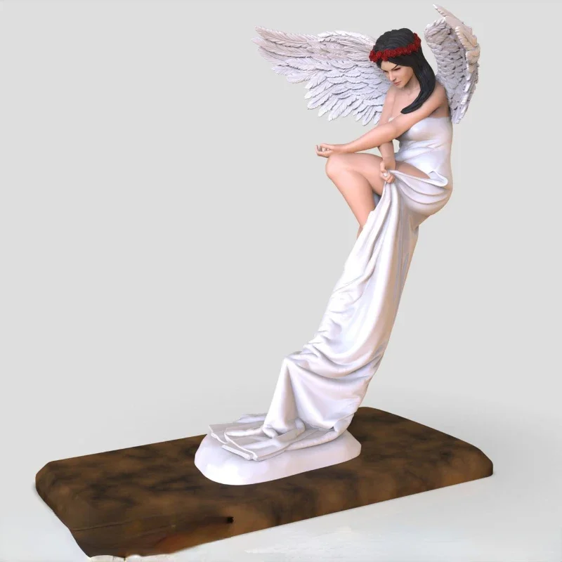 

Resin Figure Angel In The World 1/24 Scale 75mm Total Height Model Kits Diy Miniatures GK Unassembled and Unpainted Diorama Toys