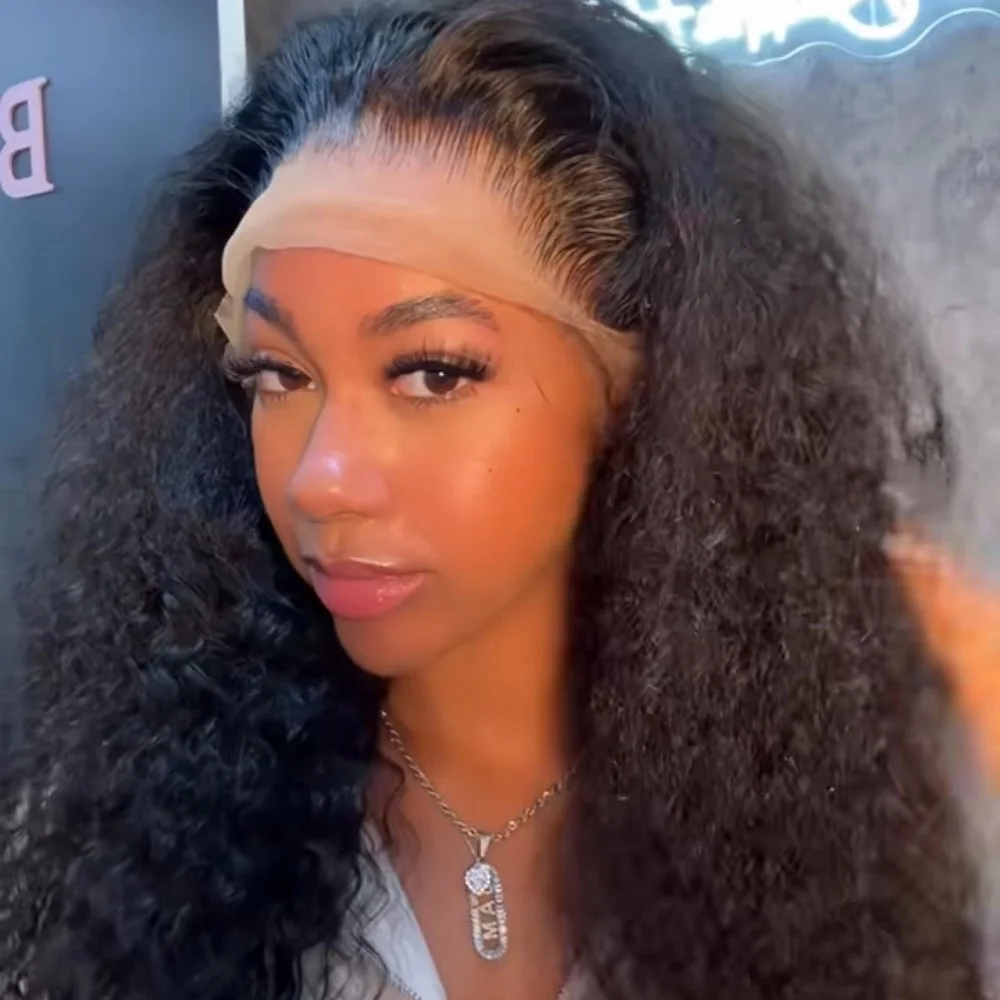 

Water Wave Lace Front Wigs Human Hair 200% Density 13x4 HD Lace Frontal Wigs Pre Plucked with Baby Hair Wet and Wavy Curly Front
