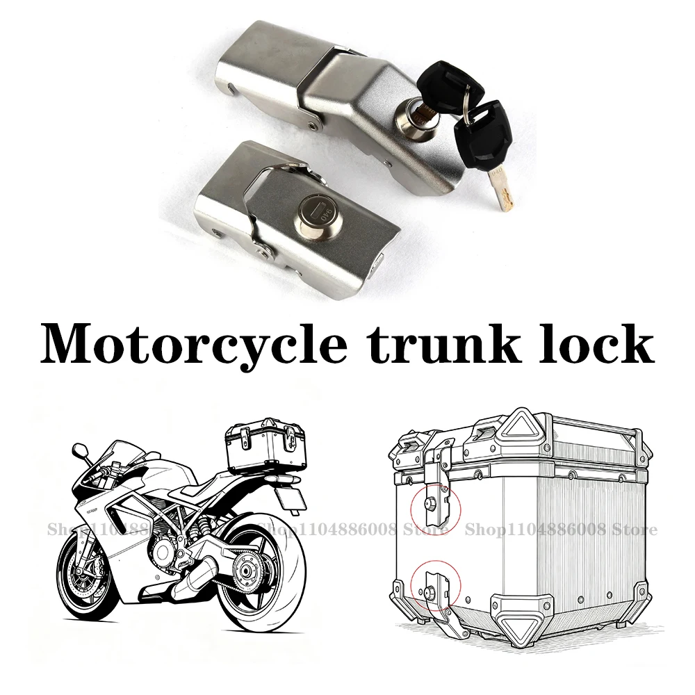 

Universal 28L-100L Motorcycle Luggage Trunk Top 38L Box Side Case Storage Toolbox Key Lock Replacement Motorcycle Accessories