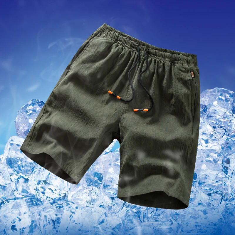 

Модные мужские летние брюки свободного кроя из тонкого хлопка для активного отдыха, с высокой талией, дышащие и комфортные