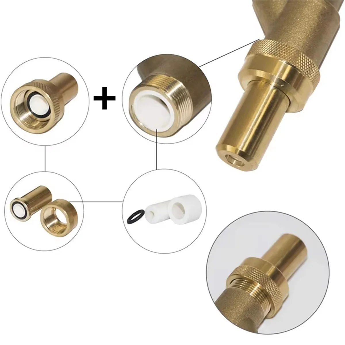 SDFC Pressure Washer Sandblasting Nozzle Tip, Replacement Wet Sand Blasteing Attachment