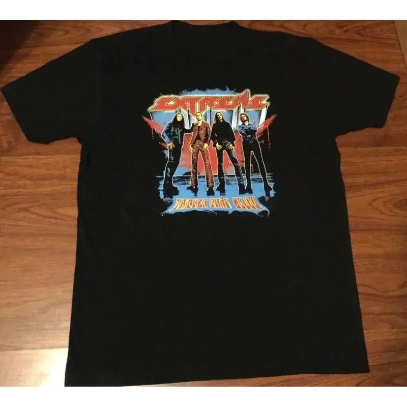 Vtg Extreme Band Tour Concert Cotton Black T Shirt