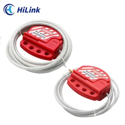 Safety LOTO Multipurpose Custom Adjustable Security Wire Cable Lockout With 6MM*2M or 4MM*2M Coated Steel Cable