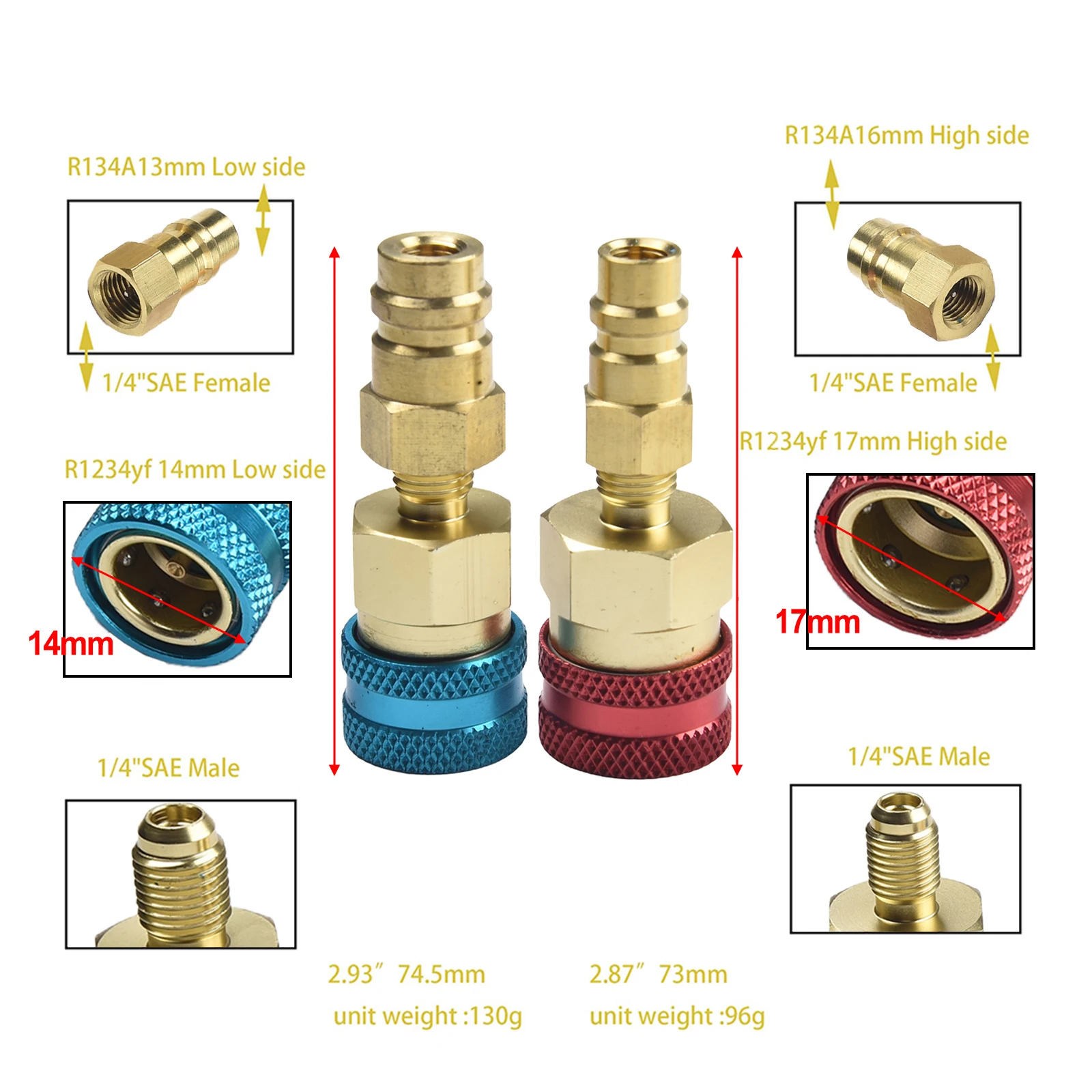 

Efficient R1234YF to R134A Connector Adapters Suitable for Wide Application Scope for AC Charging and Diagnostic Check