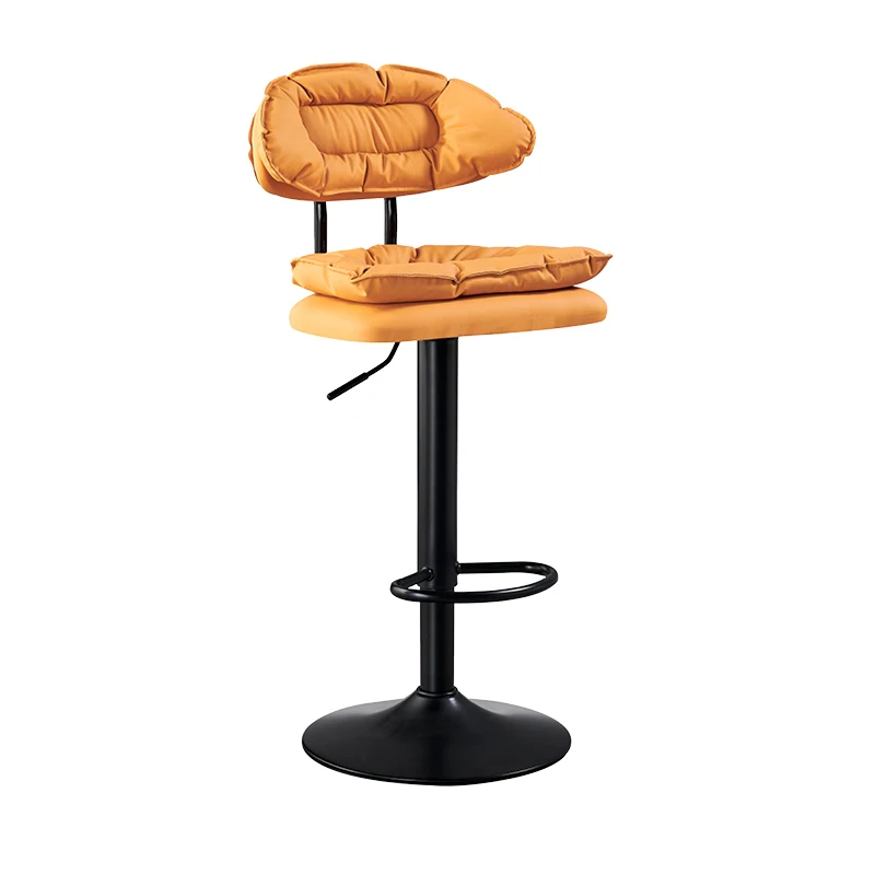 

@#Hot Sale Modern Design PU Seater Rotating Atmospheric Pressure Rod High Stainless Steel Base Leisure Chair BTBC002 for Bar