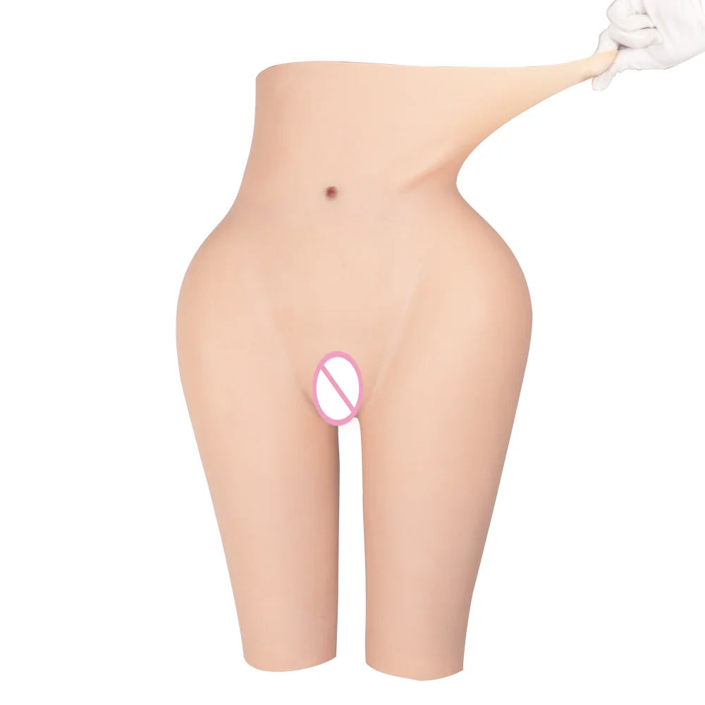 YUERUGOU Silicone Enhancing Hip Pant Fake Vagina Crossdresser Hip Ehancer Underwear Buttock Lift Shemale Transgender Drag Queen