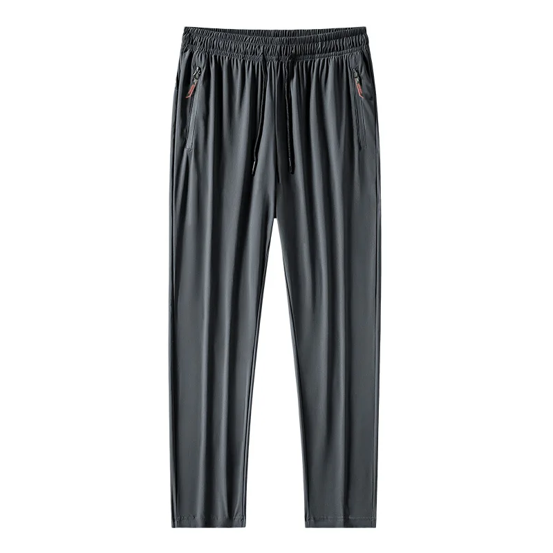 2025 Summer men's casual pants slim fit thin Korean version ice silk pants Jogging sports pants straight tube quick drying pants image 6