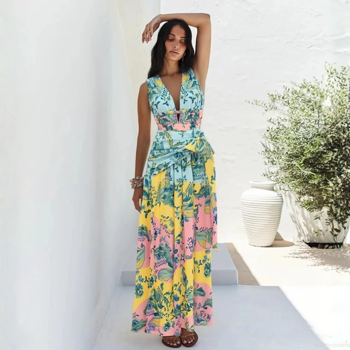One Piece Swimsuit Women Floral Skirt Female Swimwear 2026 New V Neck Bathing Suit Quick Dry Beachwear Beach Bathing Suit