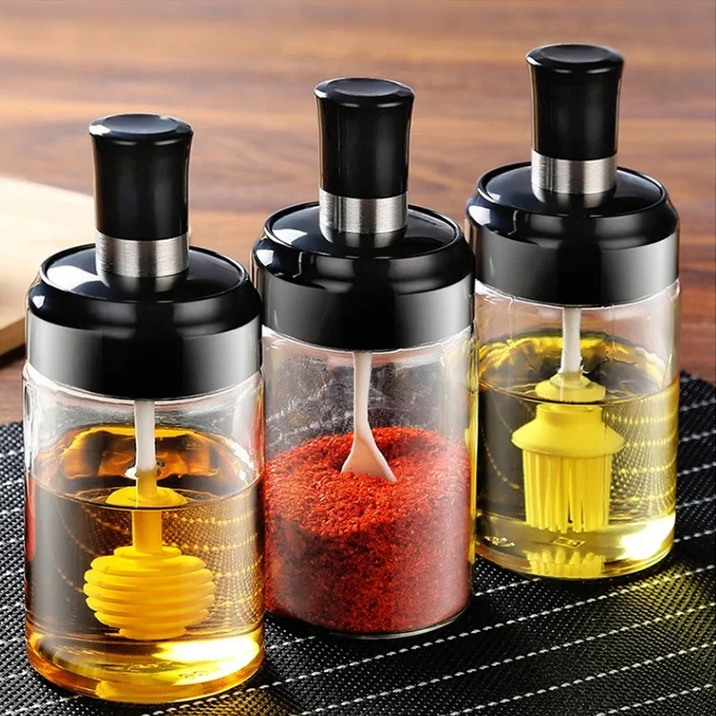 Kitchen supplies seasoning bottle sugar bowl lid box salt shaker seasoning box seasoning pot spoon cover