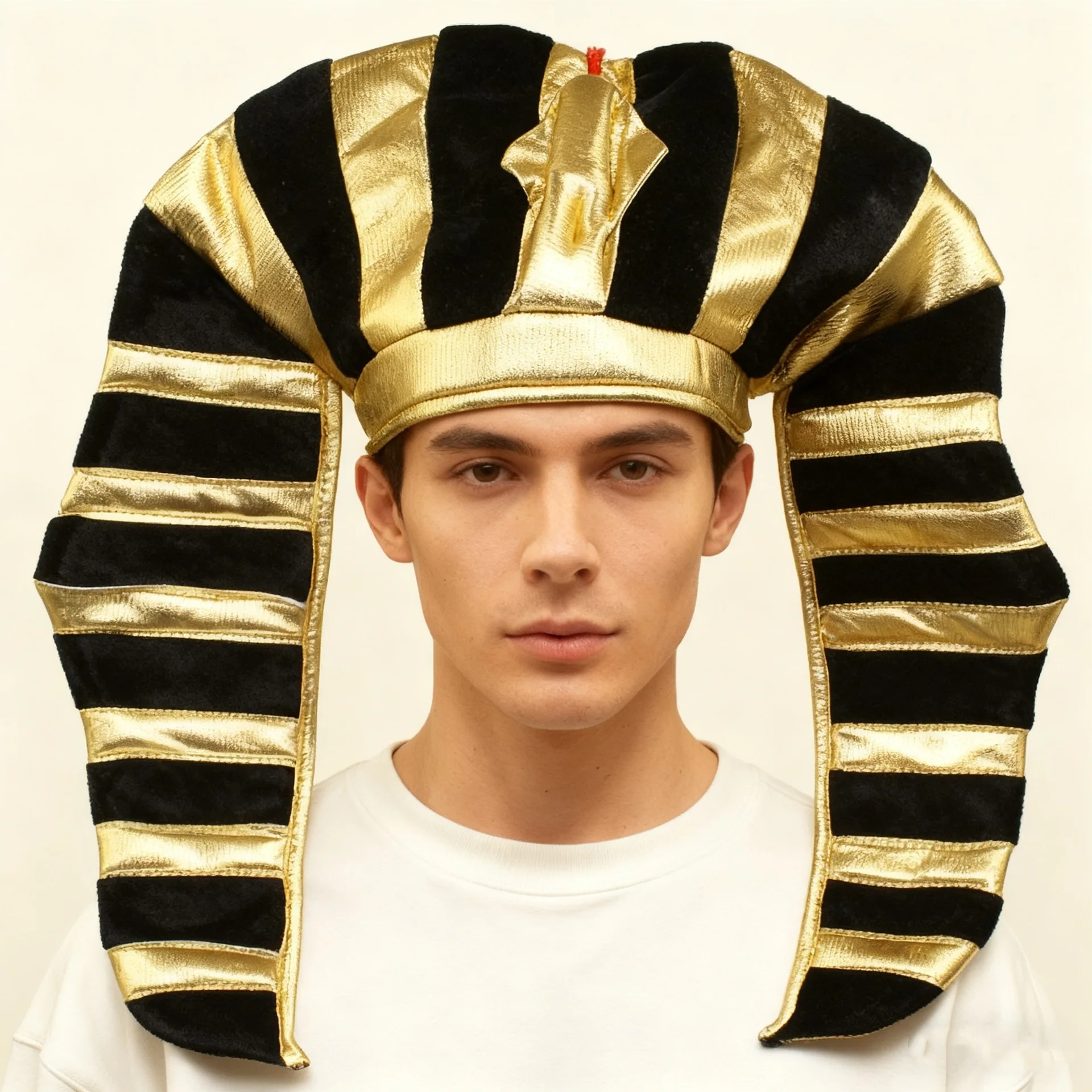 Egyptian Gold Pharaoh Hat Cosplay Ancient Myth Snake Head Shape King Hats Carnival Halloween Party Costumes Props