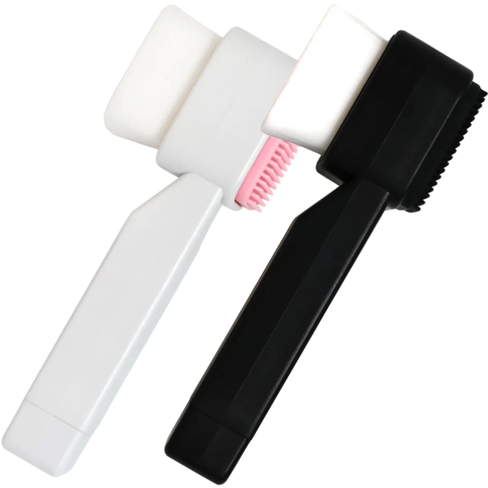 2 Pcs Face Cleanser Square Facial Cleansing Brush Tool Manual Scrub Wash Scrubber Washing