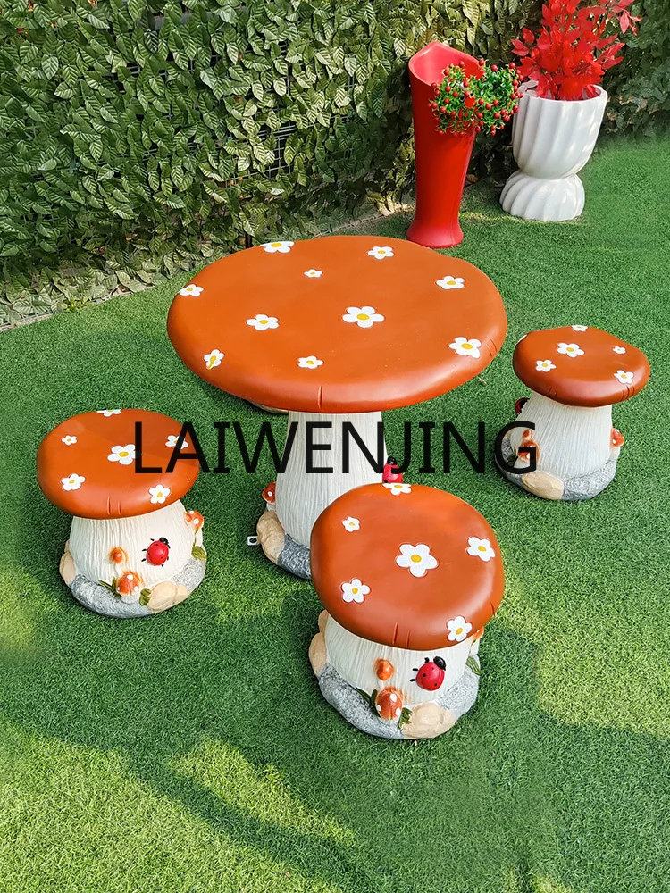 Outdoor Desk-Chair Courtyard Outdoor Shopping Mall Amusement Park Cartoon Mushroom Table Stool