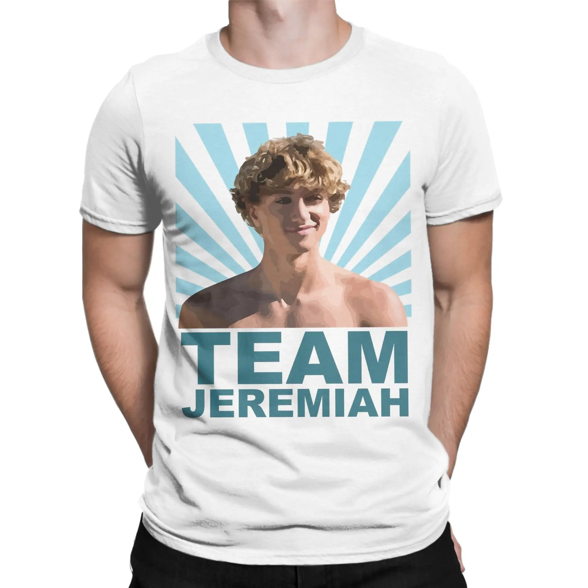 تي شيرت جمالي للرجال من القطن بأكمام قصيرة من Jeremiah and Belly تي شيرت صيفي جميل بياقة دائرية