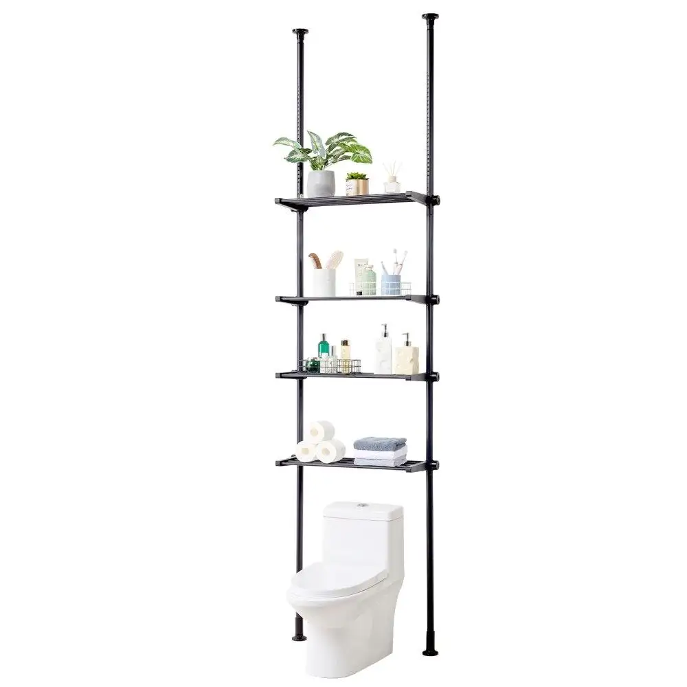 

OverToilet 4Tier SpaceSaver Organizer BathroomShelfRack Storage Rack