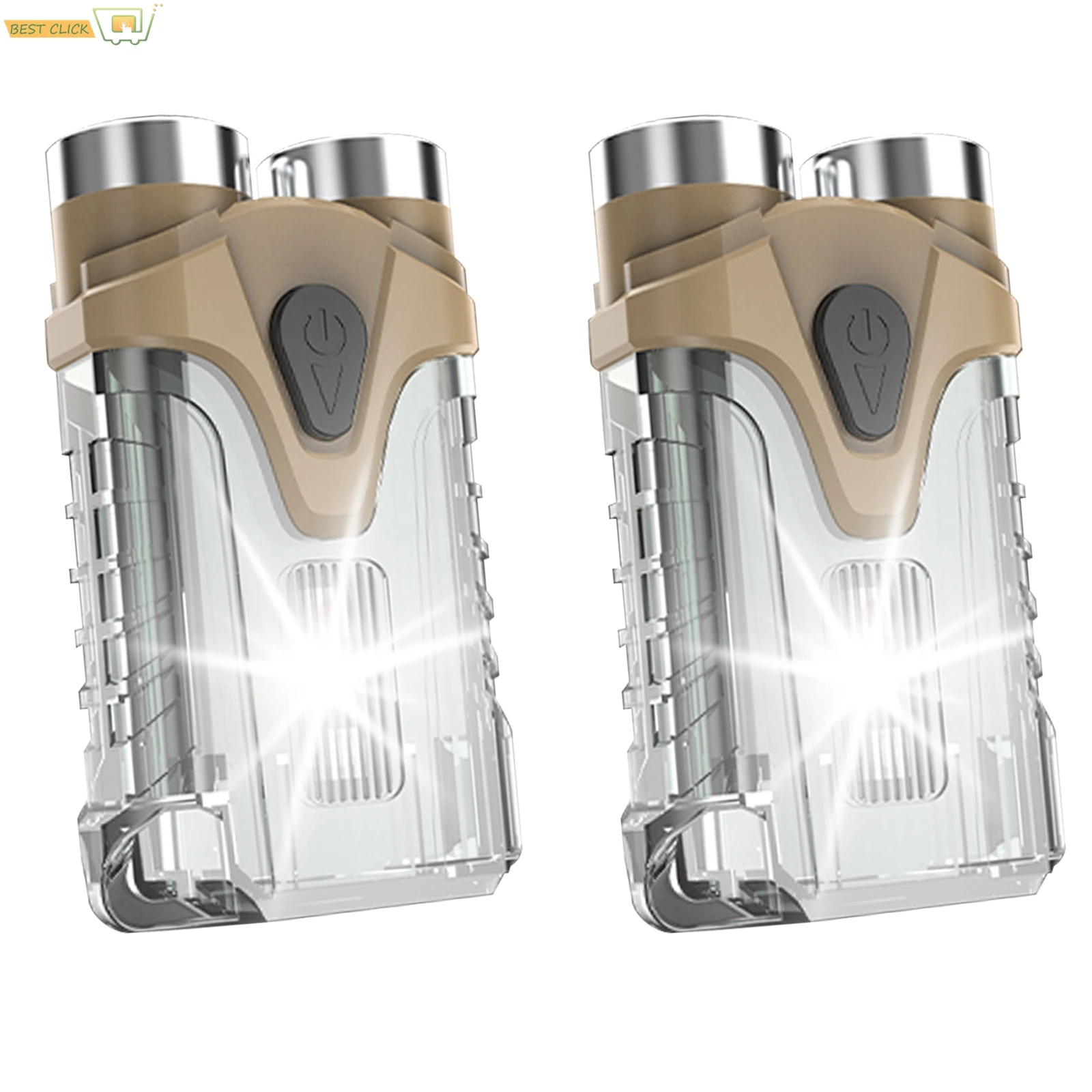 LED 키 체인 손전등 미니 휴대용 포켓 조명, 측면 조명 포함, 마그네틱 베이스, 레드 스트로브 경고등, USB C 충전식