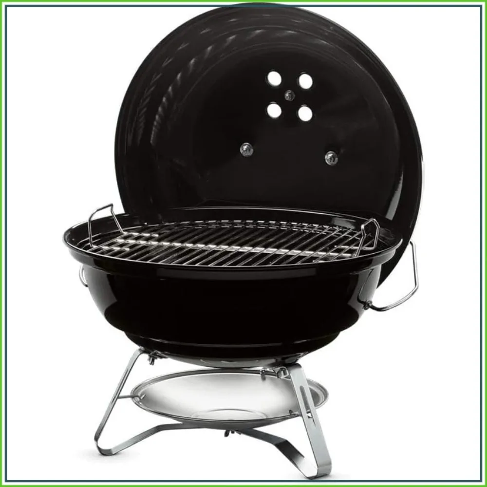 

Portable 18-Inch Charcoal BBQ Grill Kettle for Camping Tailgating Outdoor Cooking with Lid Lock