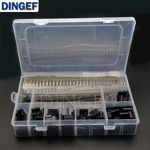 Imagen 2 del producto 1550 unids/set 2,54mm Kit de conector Dupont PCB encabezados macho hembra pines Cable electrónico puente Cable Pin encabezado carcasa