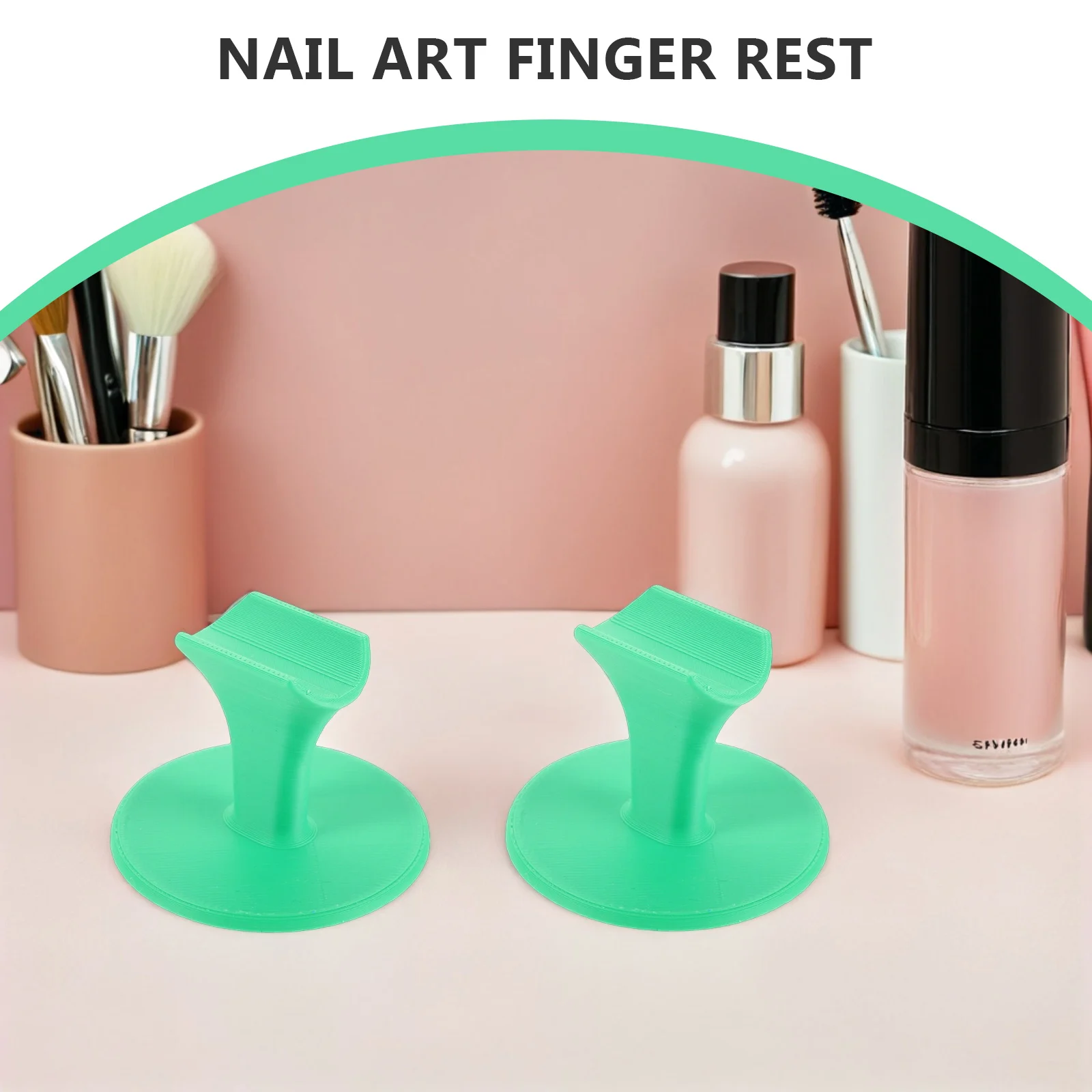 

4pcs Art Support Stand Ergonomic Non-Slip Base For Stable Nail Painting Portable Manicure Practice Tool Diy Nail Holder Plastic