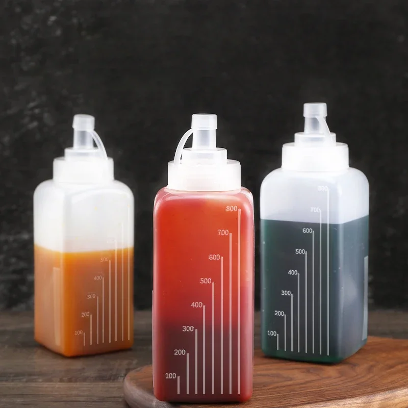 

800/1000ml Condiment Squeeze Bottle Squeeze Bottles for Sauces Leakproof Plastic Bottles with Squeeze Top Large Squirt Bottle