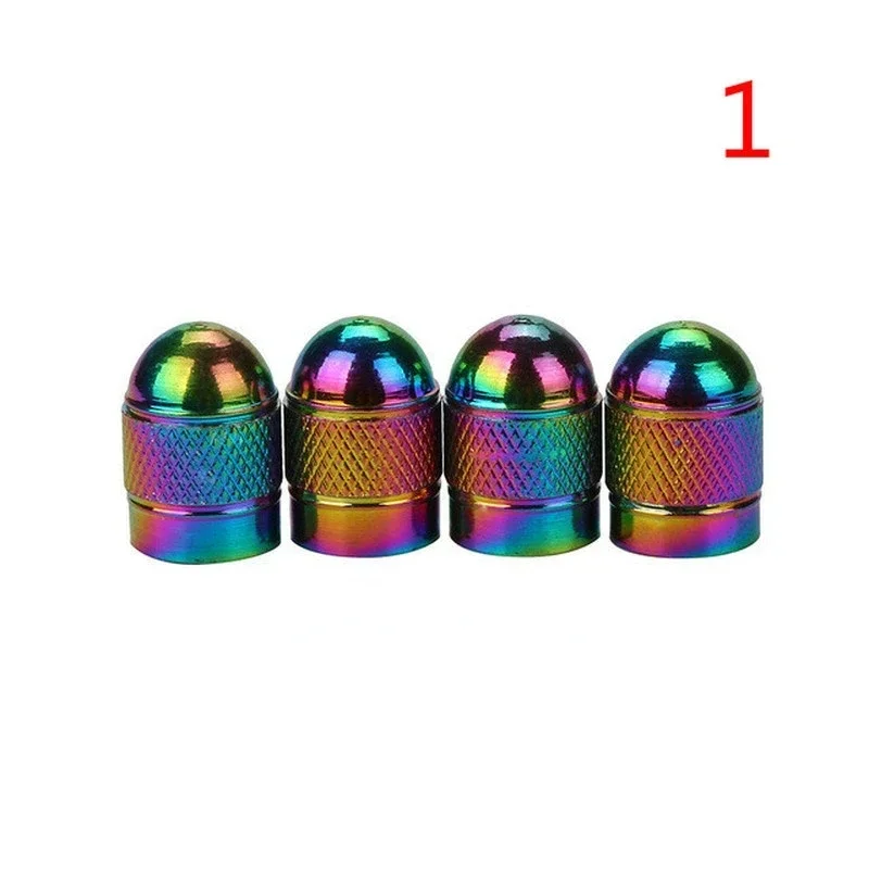 New 1PCS Neon Lights Color Aluminum Car Tire Valve Caps General Cars Truck Air Port Cover High Quality Tire Valve Wheel Stem Cap