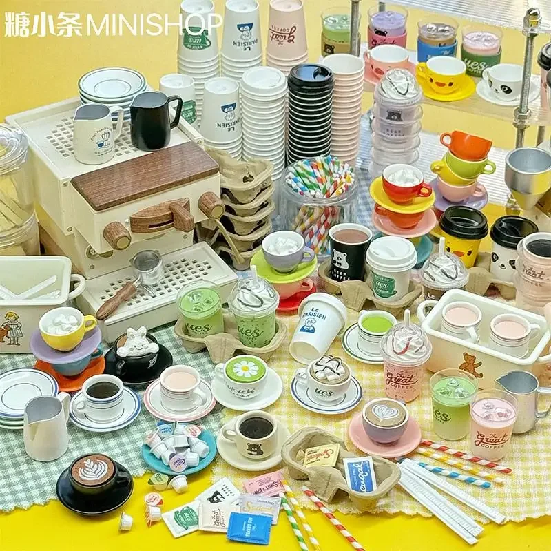 Mini modèle de maison de beurre, accessoires de meubles, tasse à café, herbe, Blyth, soldat Lol, décor de scène, produits micro-défectueux, 1:6