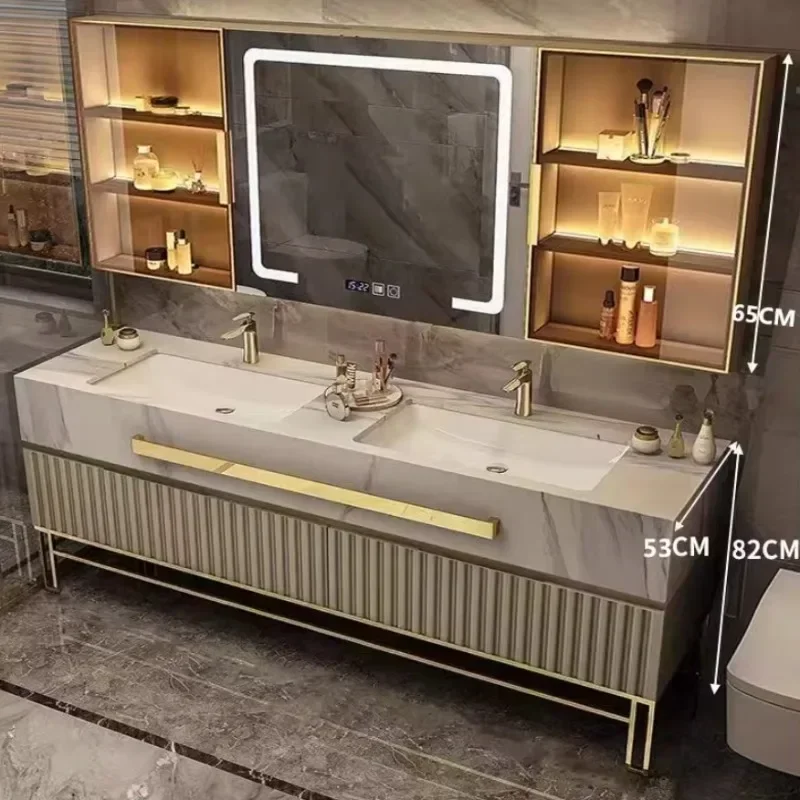 Vanité de toilette moderne HOModern Design, double évier HOCabinet