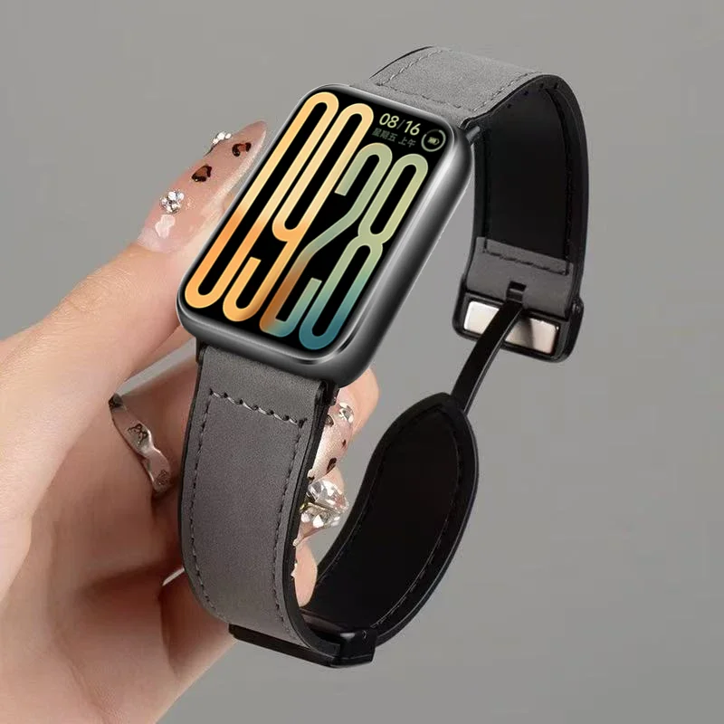 Sport Silikon+Leder Armband für Redmi Watch 6 5 4 Komfortables Atmungsaktives Armband Xiaomi Mi Band 10 Pro 8 9 Pro Handgelenksband