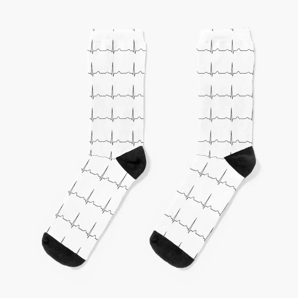 CORRECT QRS complex - EKG/ECG Socks luxe Soccer heated Men's Socks Luxury Women's